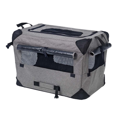 Dogman Canvas Hopfällbar Canvas Hundbur Grå Milou